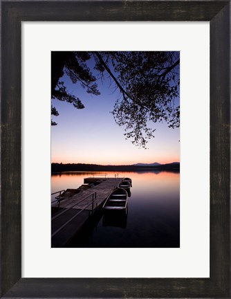 Framed Dock, White Lake State Park, New Hampshire Print
