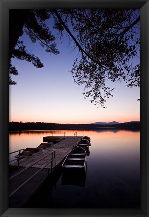 Framed Dock, White Lake State Park, New Hampshire Print