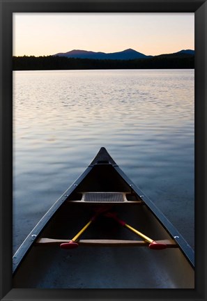 Framed Canoe, White Lake State Park, New Hampshire Print