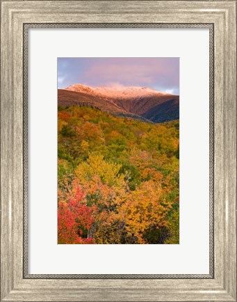 Framed Mt Lafayette in Autumn, New Hampshire Print