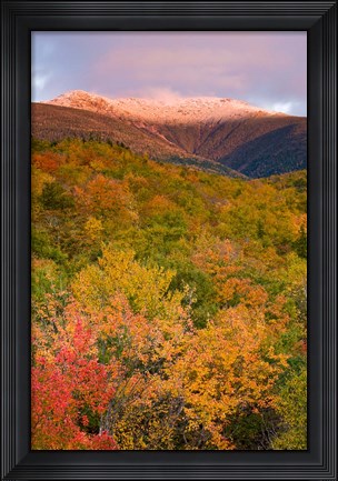 Framed Mt Lafayette in Autumn, New Hampshire Print
