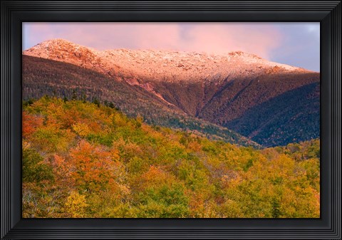 Framed Autumn, Mt Lafayette, New Hampshire Print