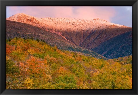 Framed Autumn, Mt Lafayette, New Hampshire Print