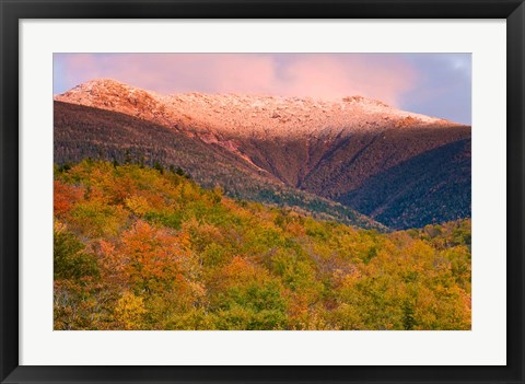 Framed Autumn, Mt Lafayette, New Hampshire Print