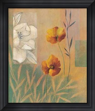 Framed Fleurs et Couleurs I Print