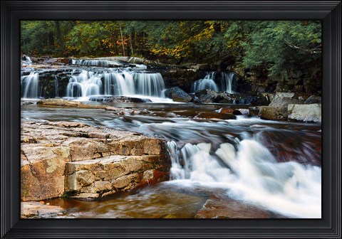 Framed Autumn at Jackson Falls, Jackson, New Hampshire Print
