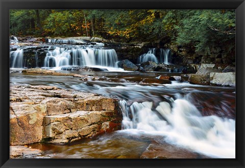 Framed Autumn at Jackson Falls, Jackson, New Hampshire Print