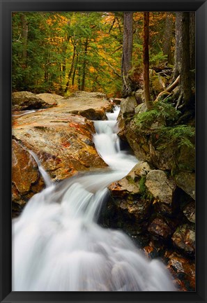 Framed Pemigewasset River in Franconia Notch State Park, New Hampshire Print