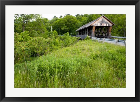 Framed New Hampshire, Lebanon, Packard Hill Covered Bridge Print