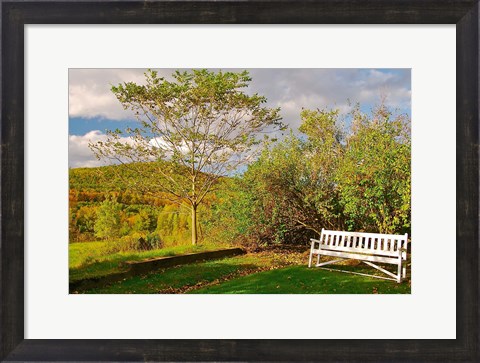 Framed New Hampshire, Sugar Hill, Bench Print