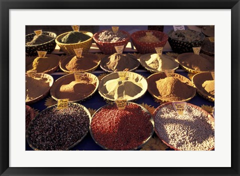 Framed Morning Market Scene in Old Town Nice, France Print