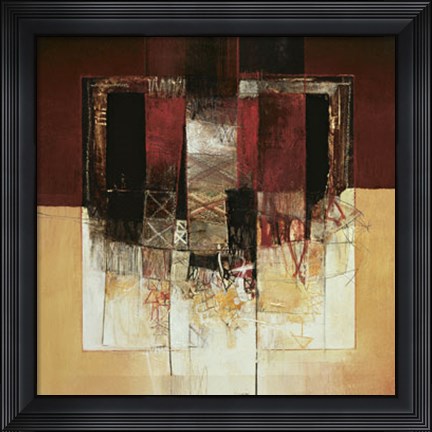 Framed Composizione in Rosso Print