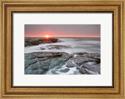 Framed Sunrise near Brenton Point State Park, Newport, Rhode Island Print