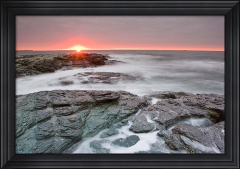 Framed Sunrise near Brenton Point State Park, Newport, Rhode Island Print