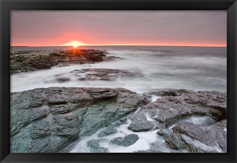 Framed Sunrise near Brenton Point State Park, Newport, Rhode Island Print