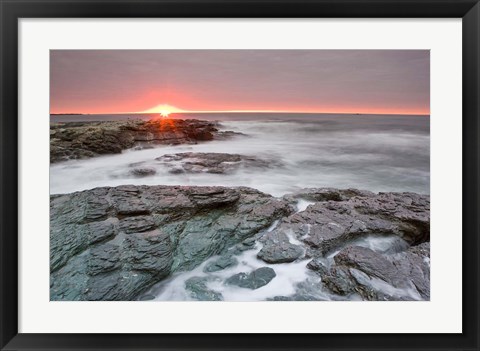 Framed Sunrise near Brenton Point State Park, Newport, Rhode Island Print