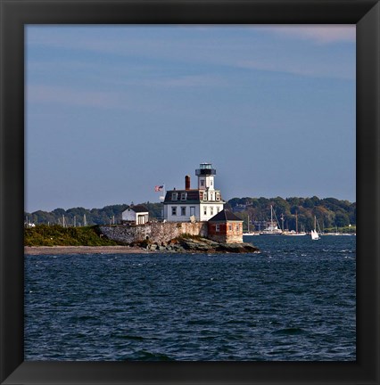 Framed Rose Island Lighthouse, Newport, Rhode Island Print