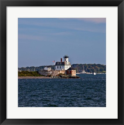 Framed Rose Island Lighthouse, Newport, Rhode Island Print