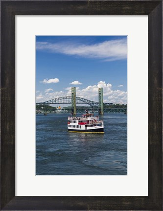 Framed New Hampshire, Portsmouth, harbor ferry, Portsmouth Harbor Print