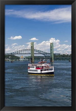 Framed New Hampshire, Portsmouth, harbor ferry, Portsmouth Harbor Print
