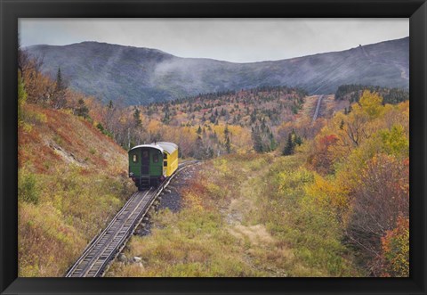 Framed New Hampshire, White Mountains, Mount Washington Cog Railway Print