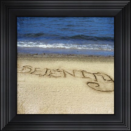 Framed Serenity In The Sand Print