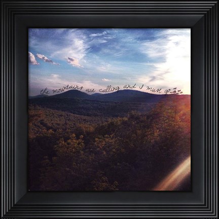 Framed Mountains Are Calling Print