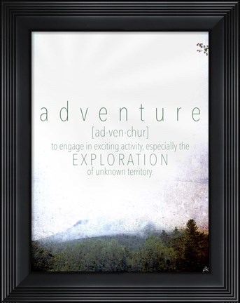 Framed Adventure Definition Print