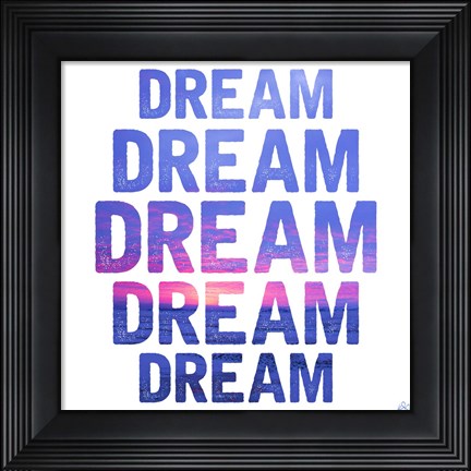 Framed Dream Repeat Print