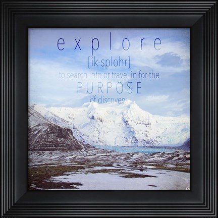 Framed Explore Definition Print