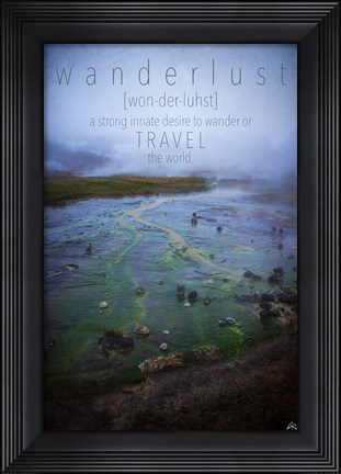 Framed Wanderlust Definition Print