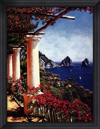 Framed Pergola in Capri Print