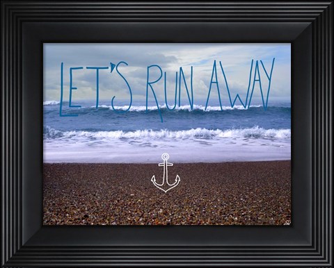 Framed Let&#39;s Run Away 2 Print