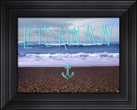 Framed Let&#39;s Run Away 3 Print
