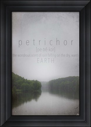Framed Petrichor Definition Print