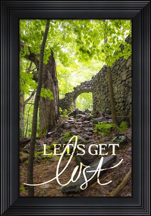 Framed Let&#39;s Get Lost Print