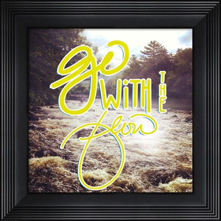 Framed Go with the Flow Print