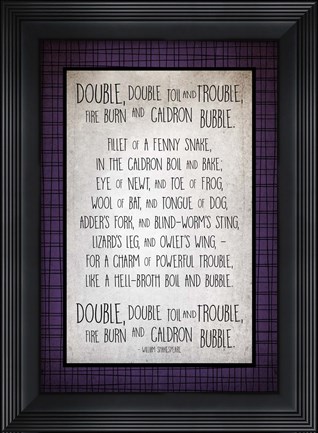 Framed Double Double Toil Print