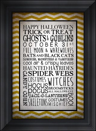 Framed Words of October Print