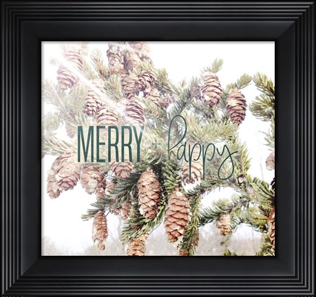 Framed Merry and Happy Print