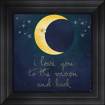 Framed I Love You To The Moon 1 Print