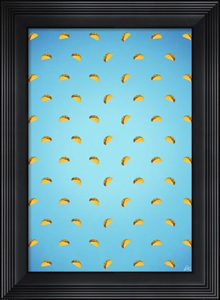 Framed Taco Pattern Print