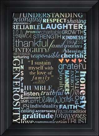 Framed Family Values Print
