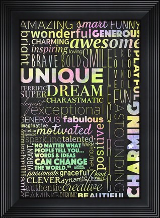 Framed Positivity Can Change The World Print
