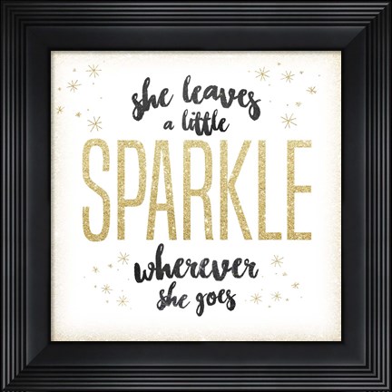 Framed She Leaves a Sparkle 1 Print