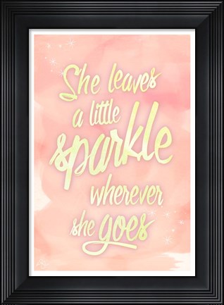 Framed She Leaves a Sparkle 2 Print