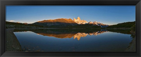 Framed Sunrise over Mt Fitzroy, Argentina Print