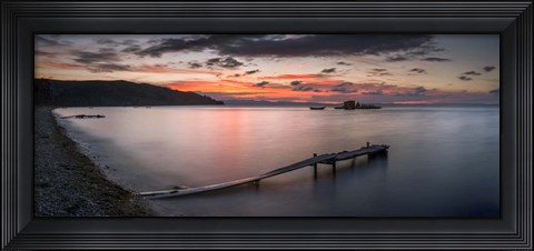Framed Jetty on a Beach, Copacabana, Lake Titicaca, Bolivia Print
