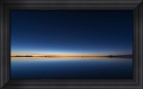Framed Twilight over the Salar De Uyuni, Altiplano, Bolivia Print