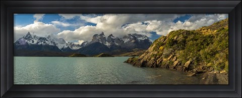 Framed Lake Pehoe, Torres de Paine National Park, Patagonia, Chile Print